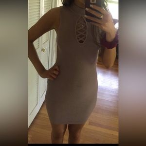 Womens Say What? Size small Lavender sweater bodycon dress